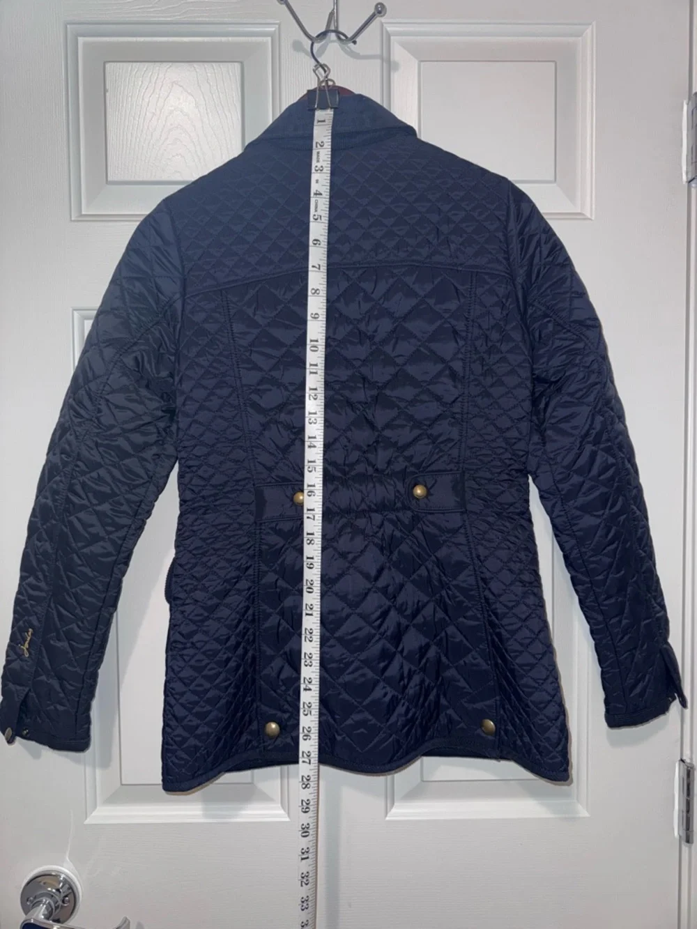 Joules Navy Blue Quilted Jacket with Gold Hardware - Picture 7 of 12